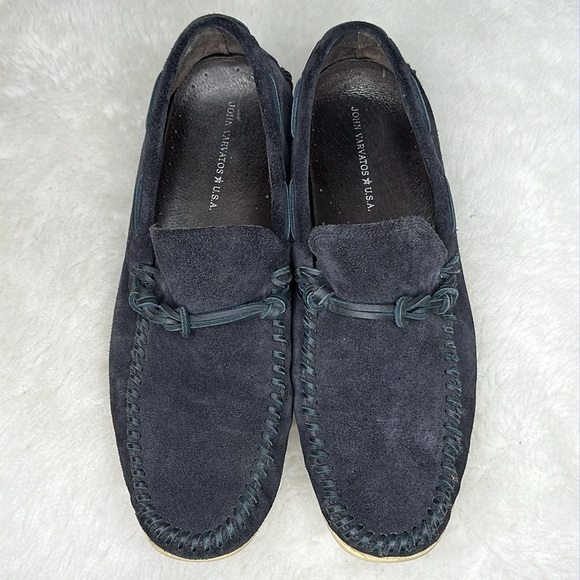 John Varvatos USA Men\'s Suede Loafers in Black, size 12M US. main image 4